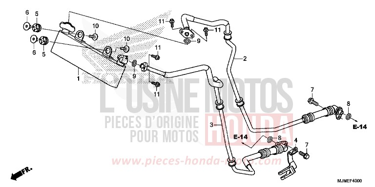 OELKUEHLER von VFR800X „Crossrunner“ CANDY ARCADIAN RED (R305) von 2015